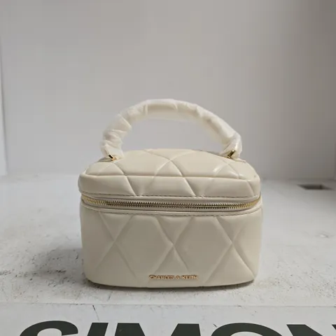 CHARLES & KEITH ARWEN (S) CREAM QUILTED HANDBAG