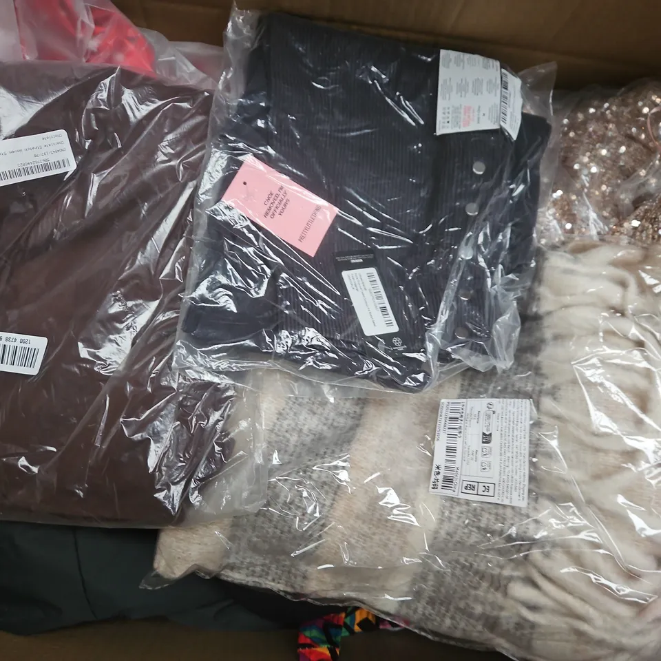 APPROXIMATELY 25 ASSORTED CLOTHING AND FASHION PRODUCTS IN VARIOUS STYLES AND SIZES - COLLECTION ONLY