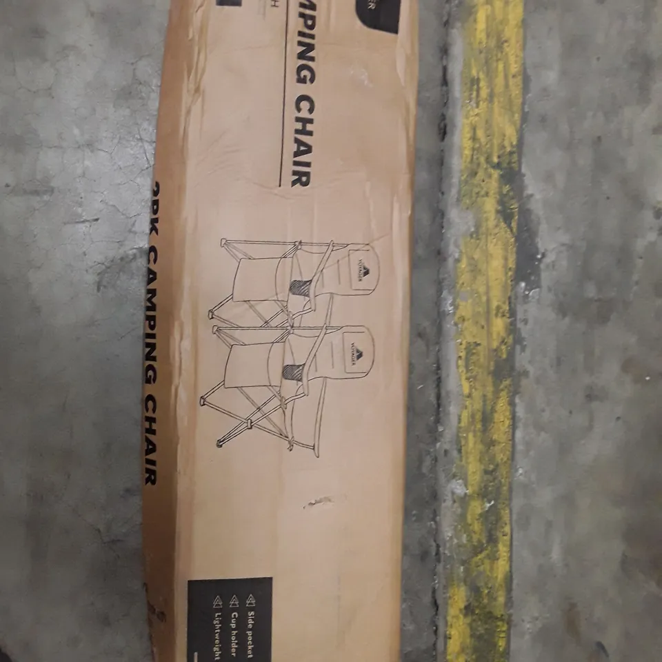 BOXED SET OF 2 CAMPING CHAIRS - NAVY 