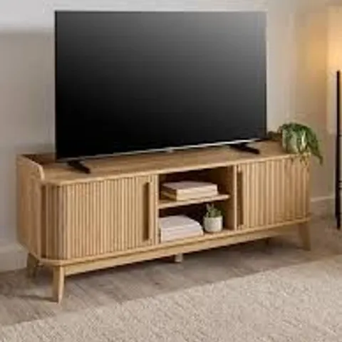 LOUVRE TV UNIT - OAK -  FITS UP TO 65 INCH TV