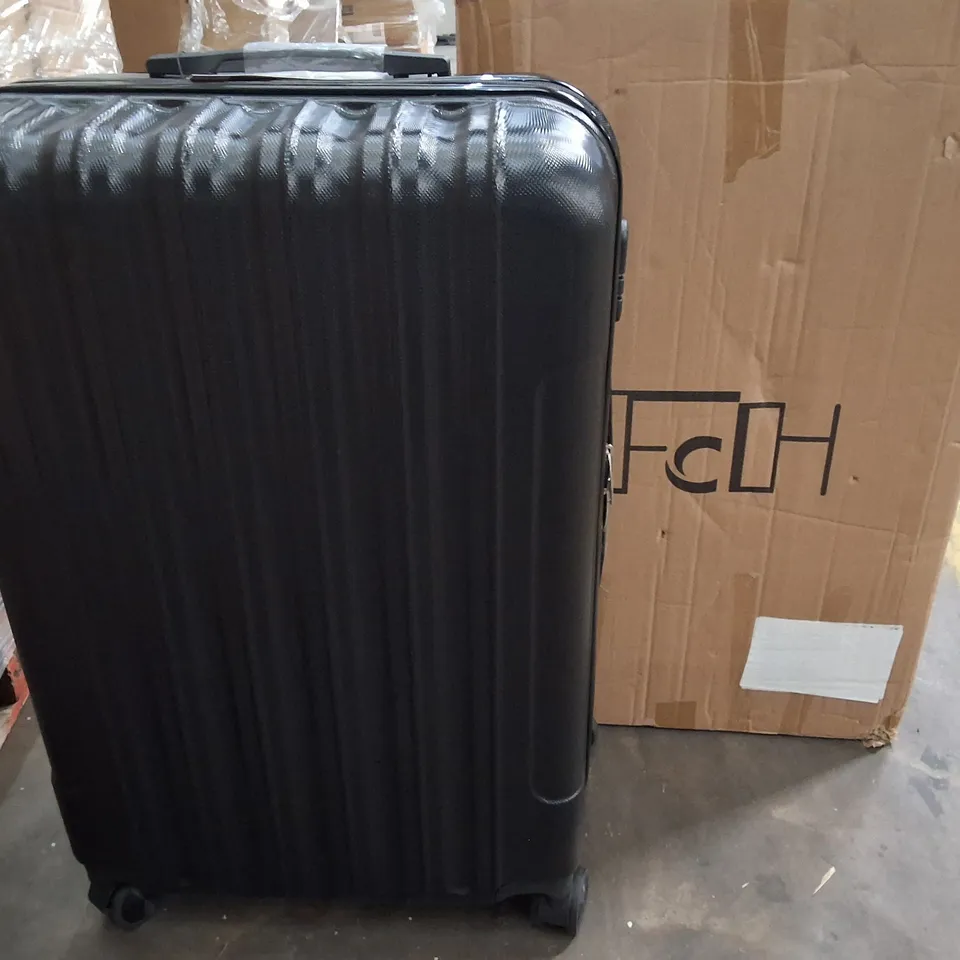 PALLET OF ASSORTED ITEMS TO INCLUDE MULTIPLE BOXED HARDWARE SHELLED LUGGAGE CASES, BABY HIGH CHAIR AND FLAT PACK FURNITURE