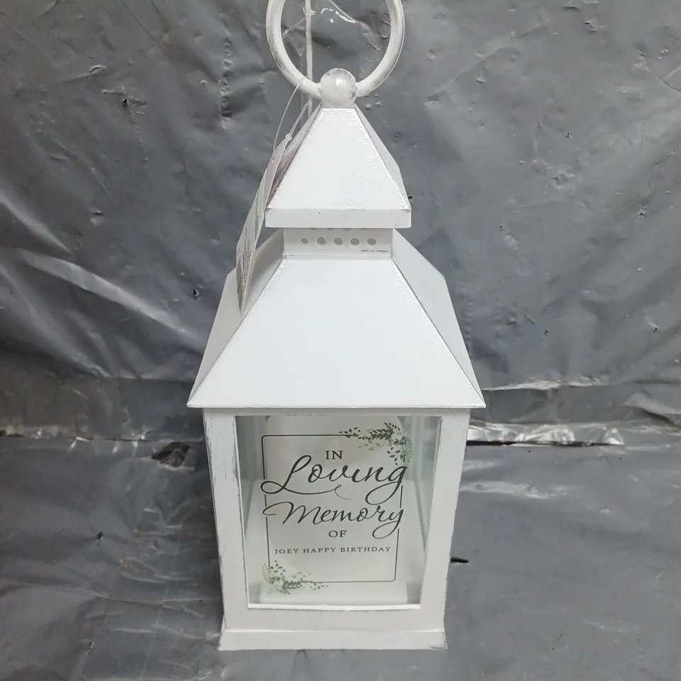 PERSONALISED IN LOVING MEMORY LANTERN RRP £14.99