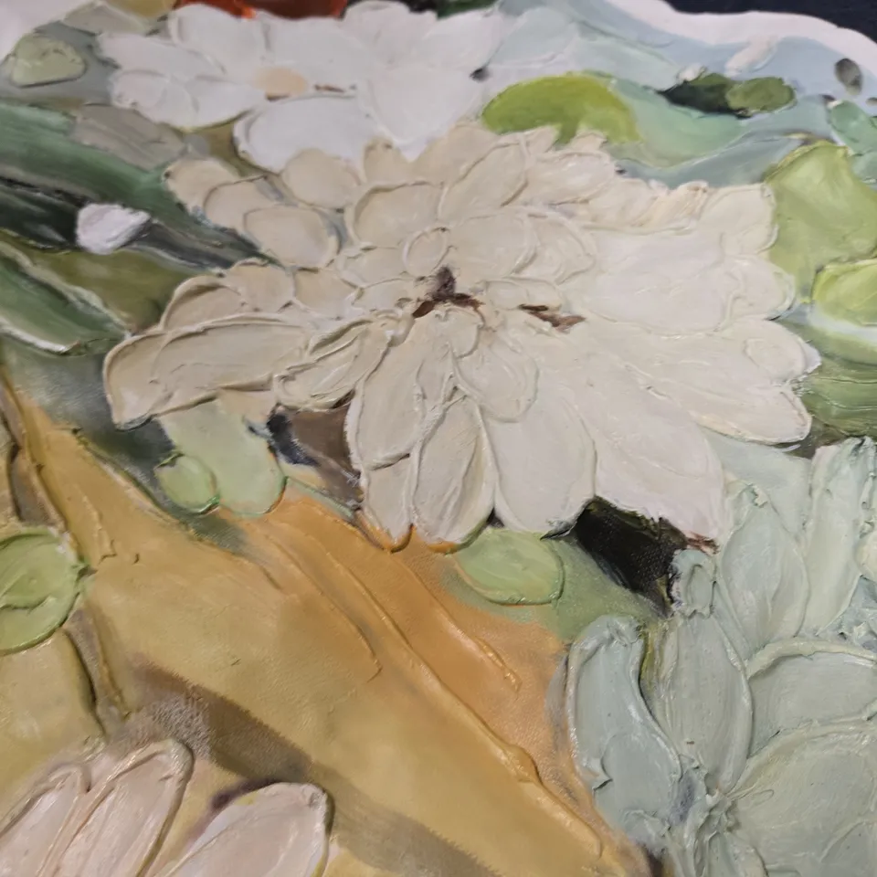 FLORAL IMPASTO PAINTING ON CANVAS