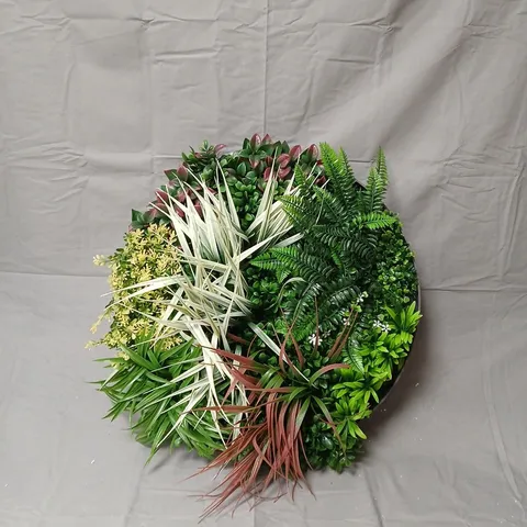 MY GARDEN STORIES TROPICAL ROUND FRAME FAUX FOLIAGE PLANTER (50CM)
