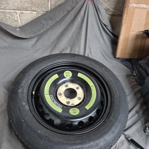 TEMPORARY SPARE WHEEL (DONUT) WITH TYRE – STEEL RIM, 5-LUG PATTERN