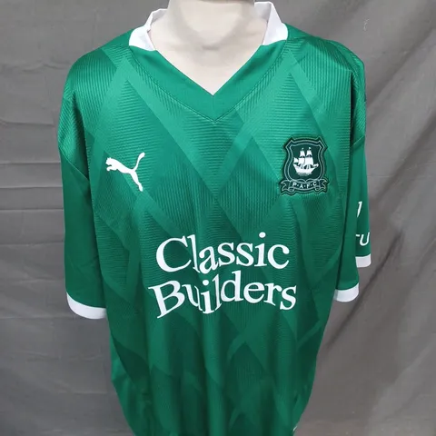 PLYMOUTH ARGYLE FC HOME SHIRT SIZE XXL