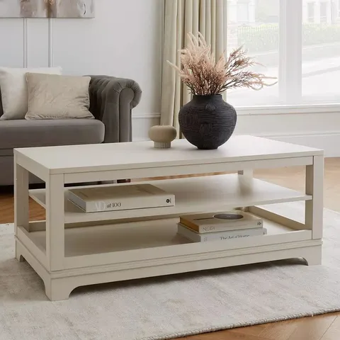 BOXED CABOT COFFEE TABLE IN CREAM - COLLECTION ONLY (1 BOX)