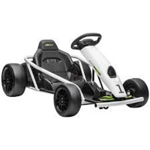 BOXED HOMCOM 24V ELECTRIC GO KART FOR KIDS - WHITE (1 BOX)