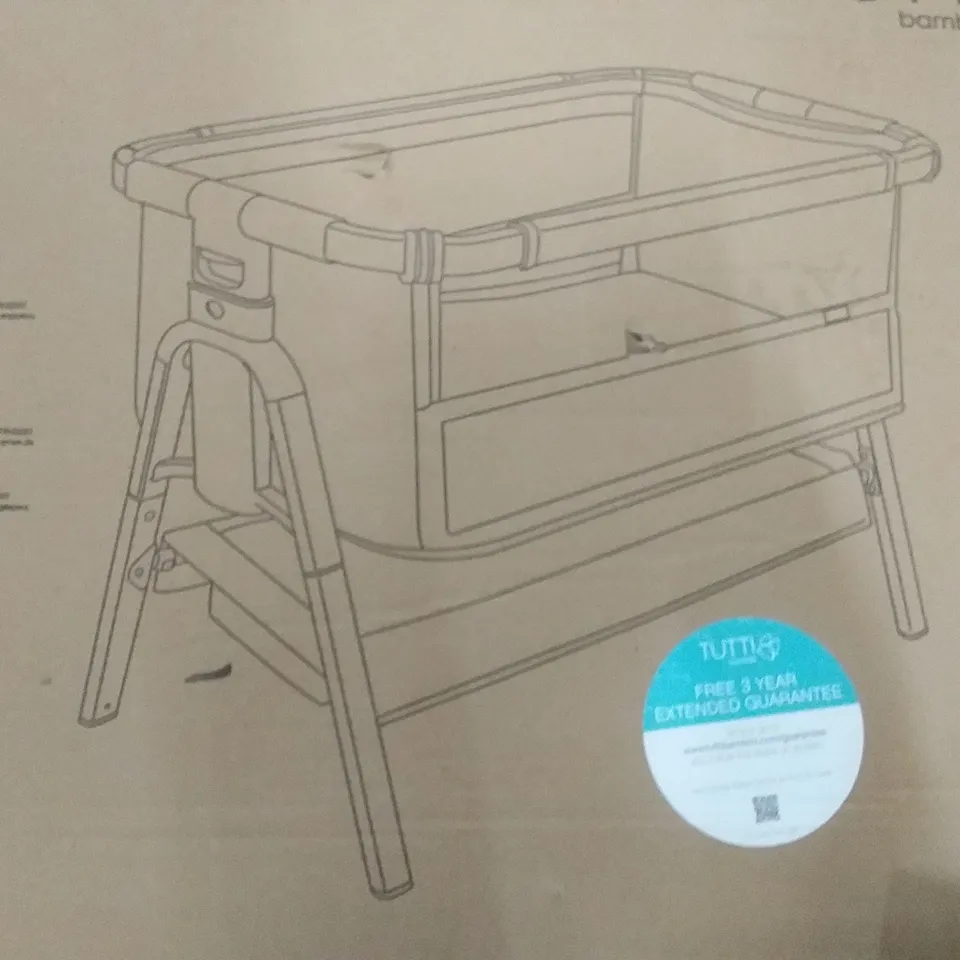 BOXED COZEE XL BEDSIDE CRIB & COT - OAK / CHAR		 RRP £300