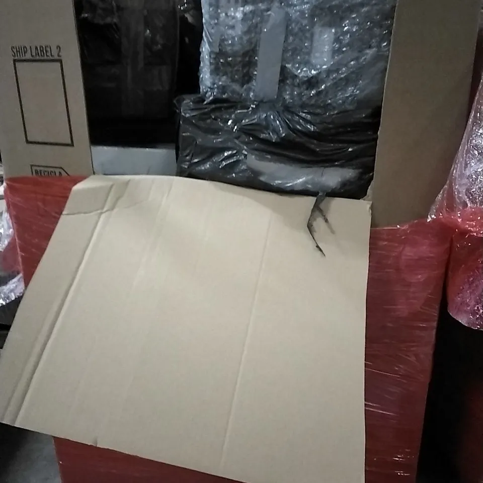 PALLET OF HOUSEHOLD ITEMS TO INCLUDE TIPP KICK,FLOOR MAT,CEILING FAN WITH LIGHT,  PAMPERS AND OTHER ASSORTED ITEMS...