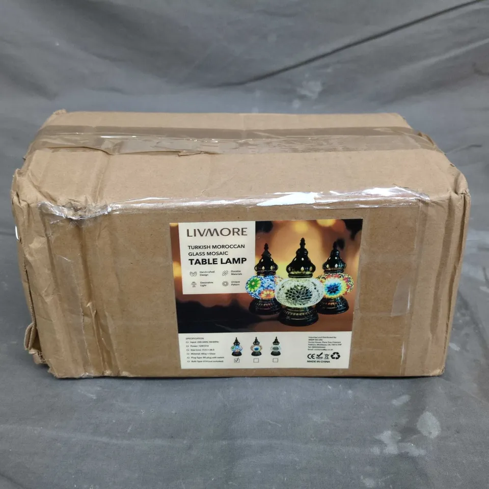 LIVMORE TURKISH MOROCCAN GLASS MOSAIC TABLE LAMP