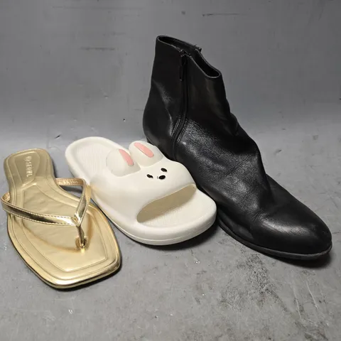 BOX OF APPROXIMATELY 12 PAIRS OF ASSORTED SHOES IN VARIOUS COLOUR, STYLES AND SIZES