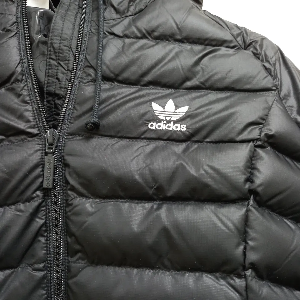 ADIDAS SLIM PUFFER COAT IN BLACK - UK 14