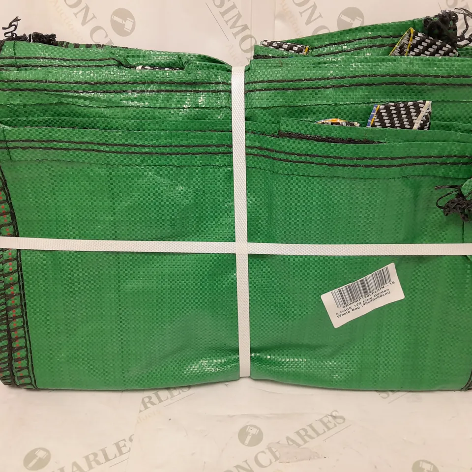 5 PACK OF 120 LITRE GARDEN WASTE BAGS
