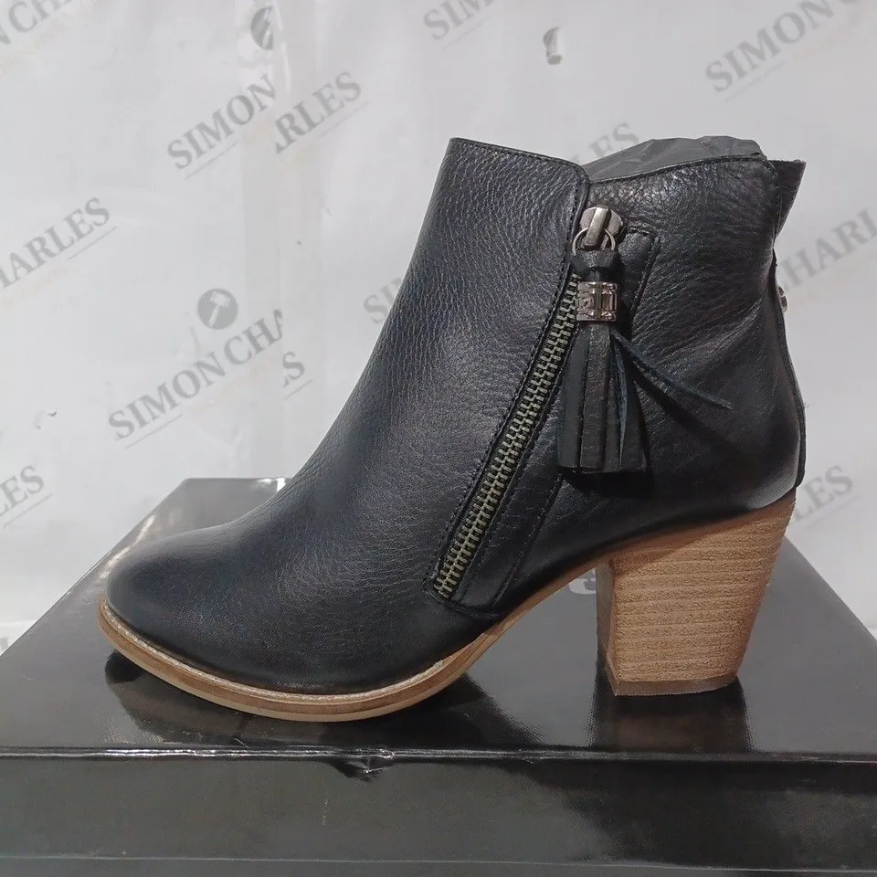 DUNE BLACK PROFOUND TESSEL DETAIL ANKLE BOOT SIZE 4