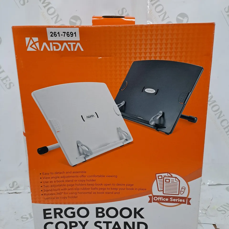 BOXED AIDATA ERGO BOOK COPY STAND DESKTOP VIEW STAND