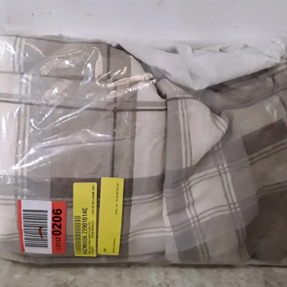 BAGGED 100% COTTON SHEER EYELET CURTAIN PAIR
