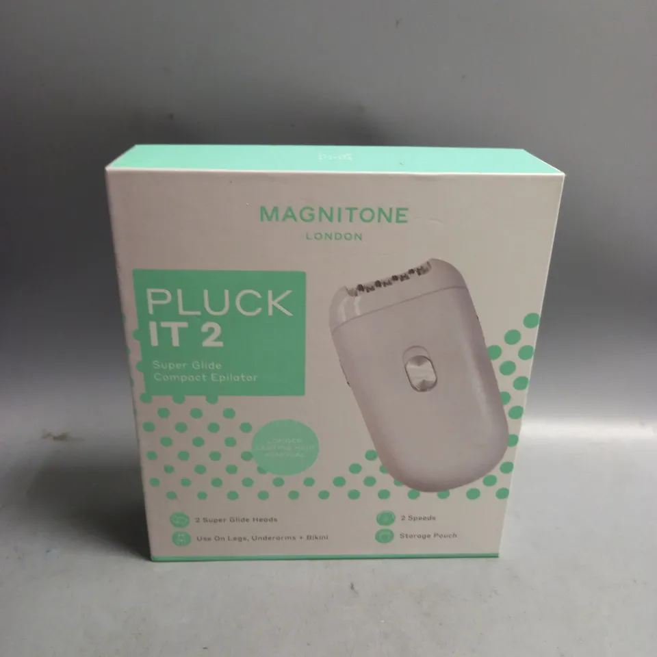 BOXED MAGNITONE PLUCK IT 2 SUPLE GLIDE COMPACT EPILATOR