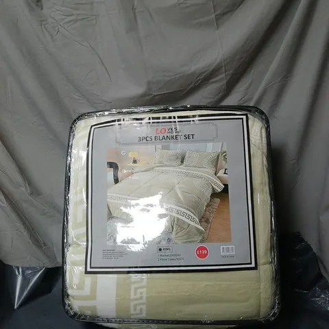 LOVES HOME 3-PIECE BLANKET SET β KING SIZE