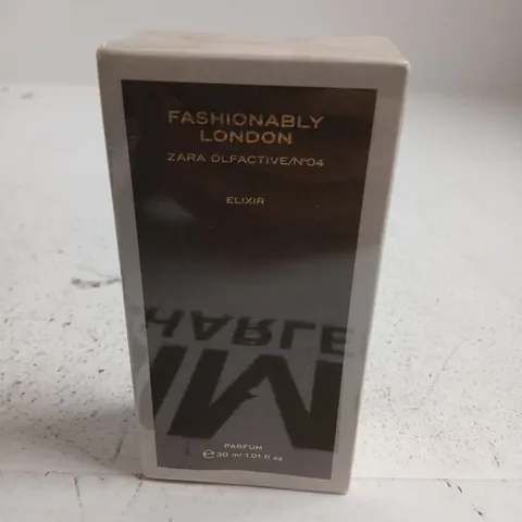 BOXED AND SEALED FASHIONABLY LONDON ZARA OLFACTIVE NO 4 ELIIR PARFUM 30ML