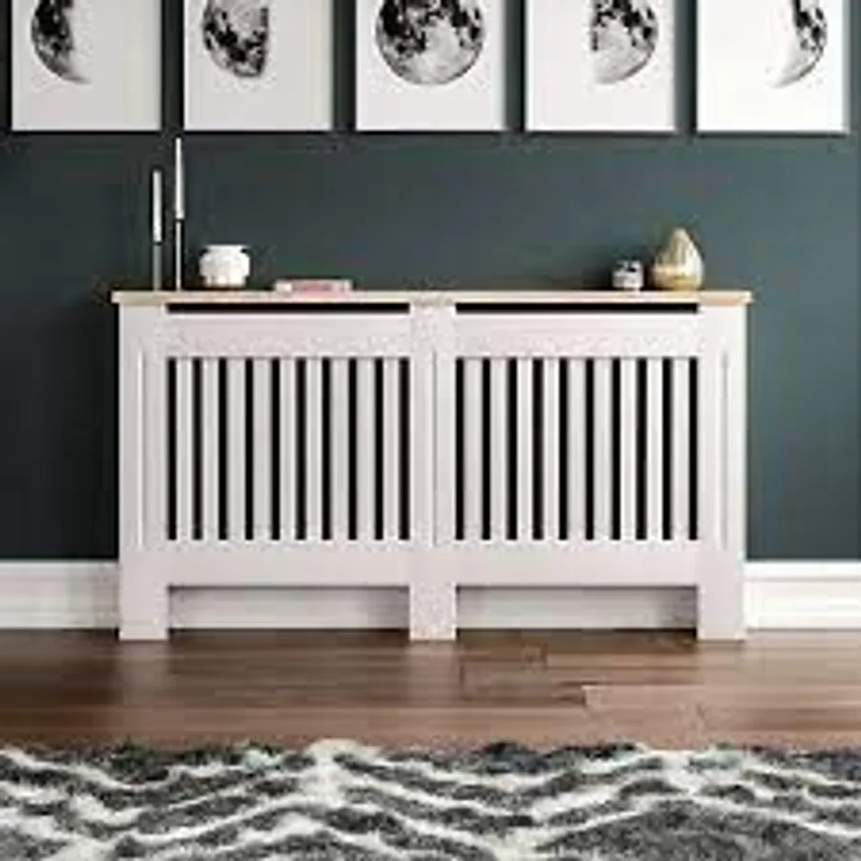 BOXED VIDA ARLINGTON RADIATOR COVER LARGE - GREY/OAK (1 BOX)