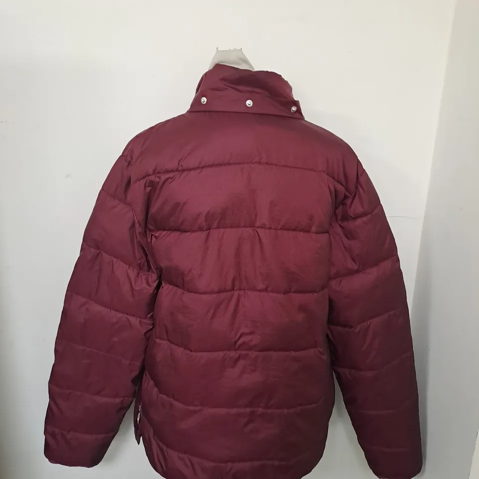 ELLESSE LARGE BURGUNDY KANGAROO COAT 