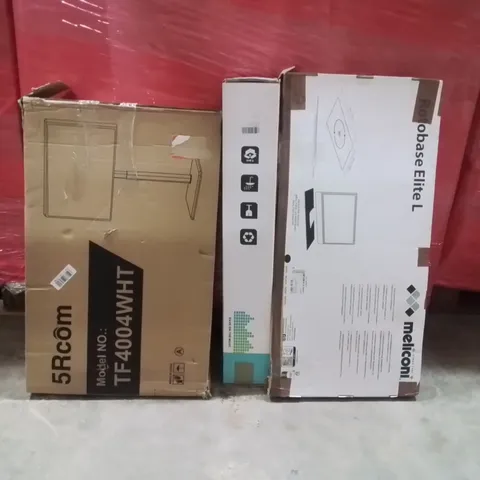 PALLET OF ASSORTED HOUSEHOLD GOODS AND PRODUCTS TO INCLUDE;MOBILE TV STAND WITH WHEELS,ROTOBASE ELITE,TRIPOD SPEAKER STAND