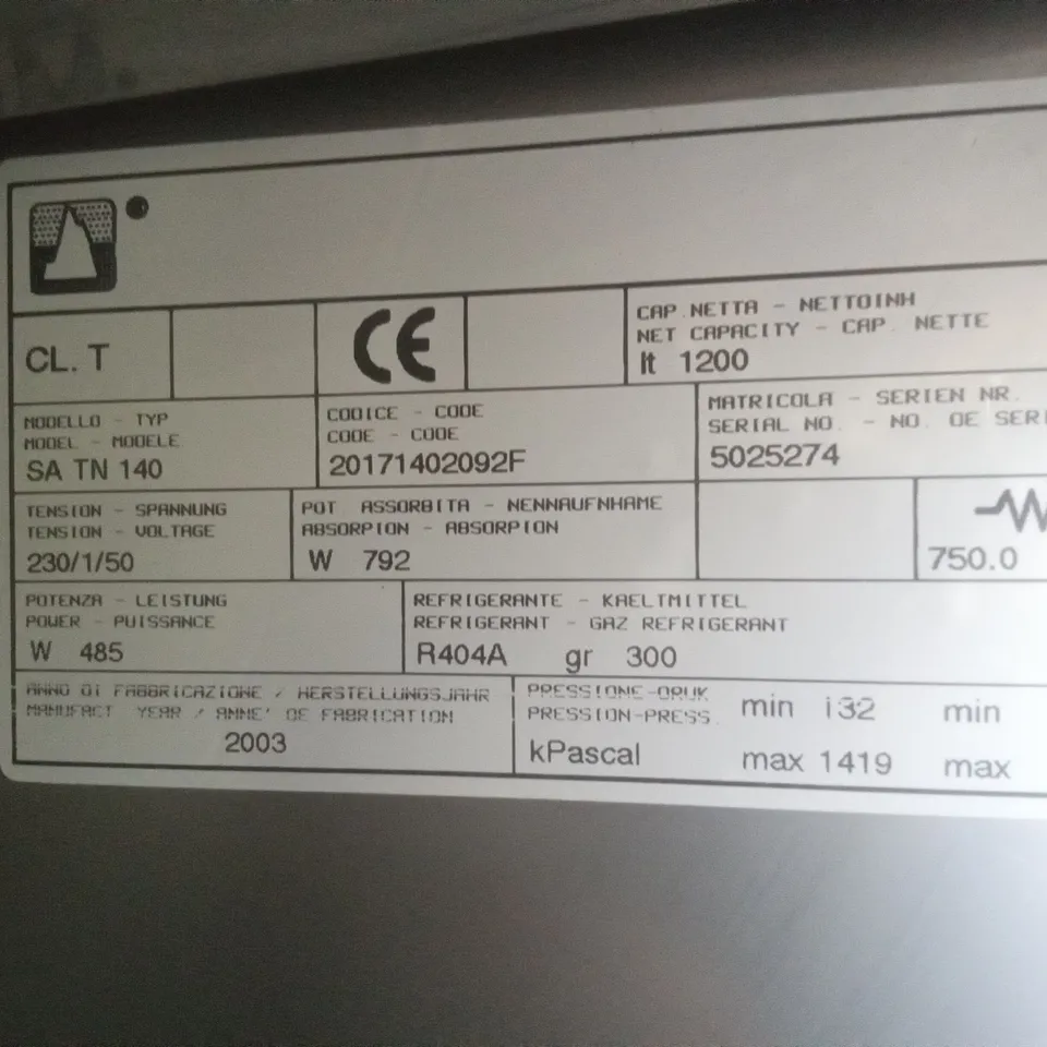 SA TN 140 DOUBLE DOOR FRIDGE 