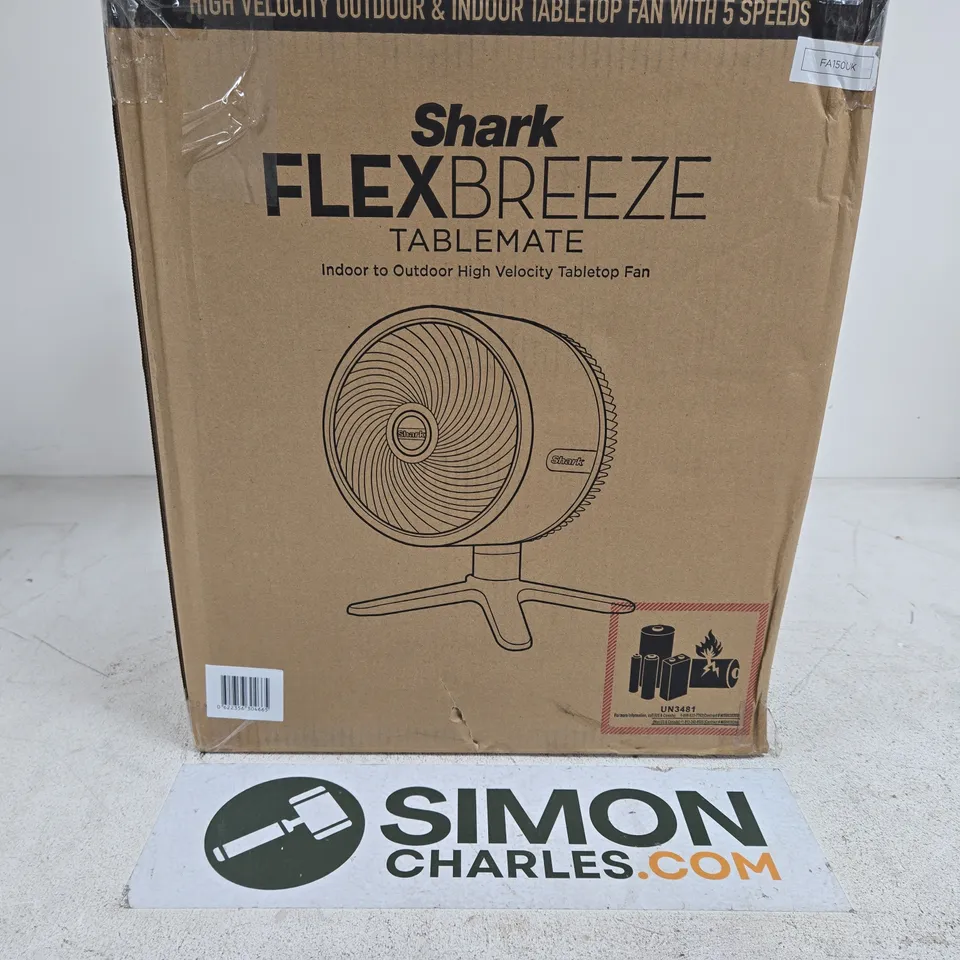SHARK FLEXBREEZE TABLEMATE FAN BOXED