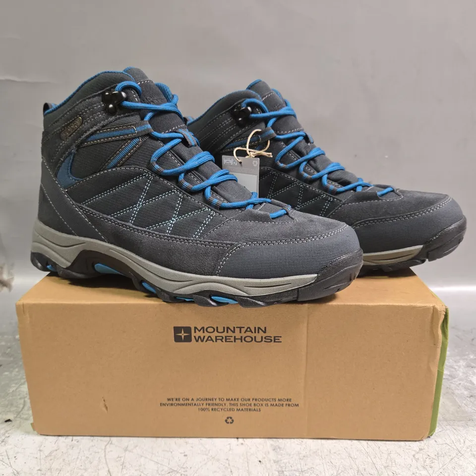 BOXED PAIR OF MOUNTAIN WAREHOUSE RAPID WOMENS WATERPROOF HIKING BOOTS IN GREY SIZE UK 8
