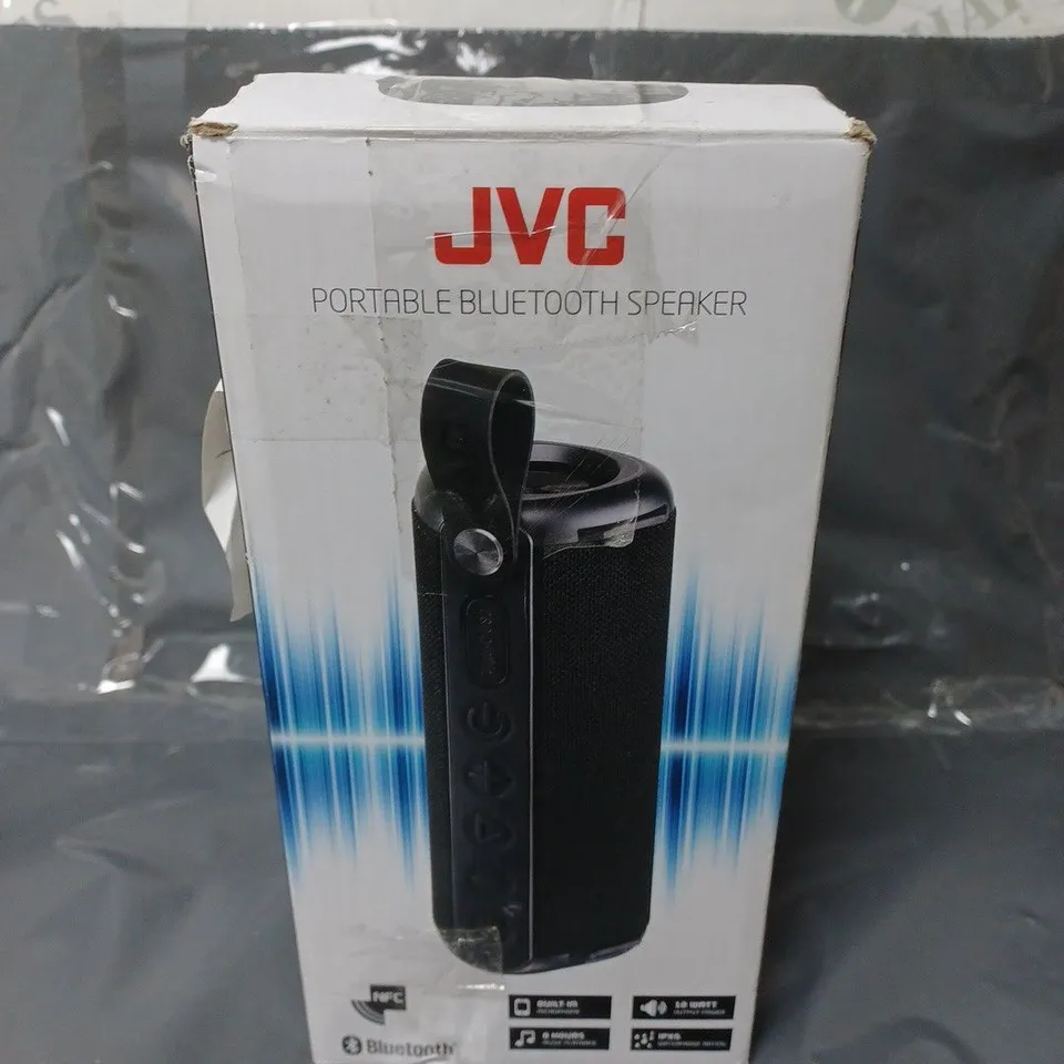 BOXED JVC PORTABLE BLUETOOTH SPEAKER BLACK