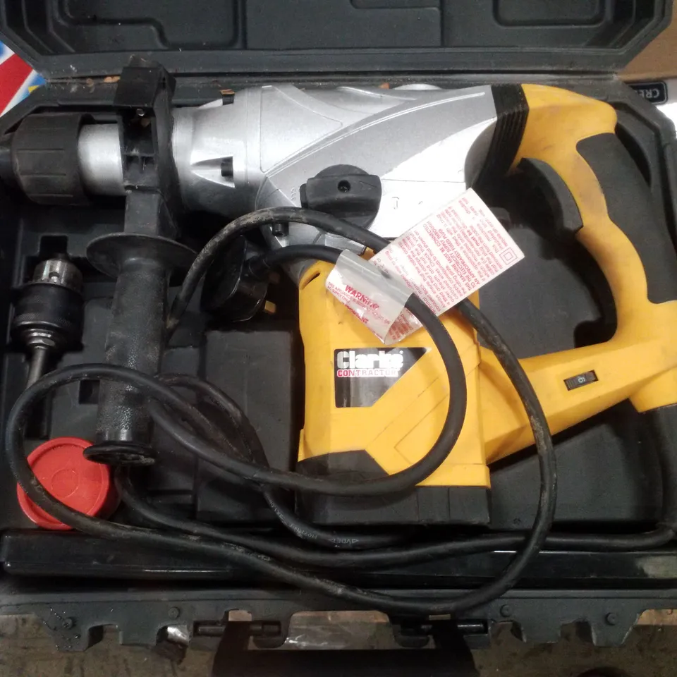 CLARKE CONTRACTOR CON1500RDV 1500W SDS+ ROTARY HAMMER DRILL