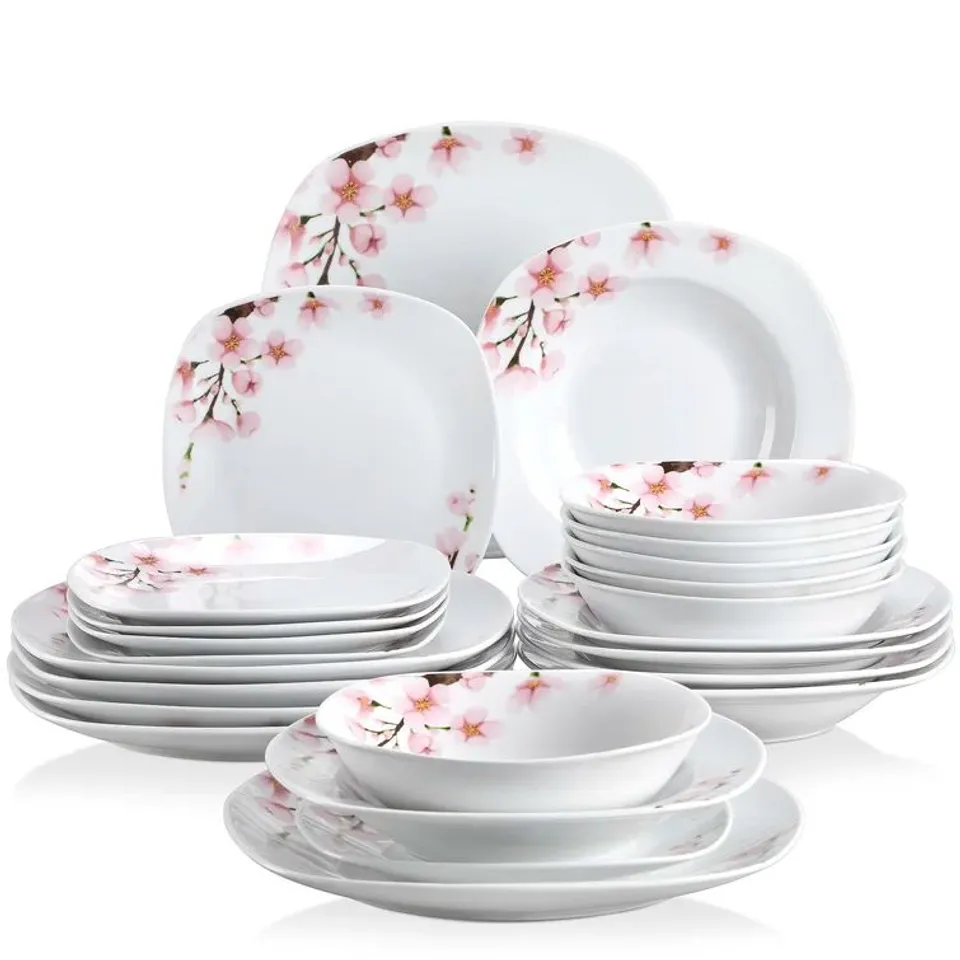 BOXED BLUE ELEPHANT ANNIE 24 PIECE PORCELAIN CHINA SET (1 BOX)