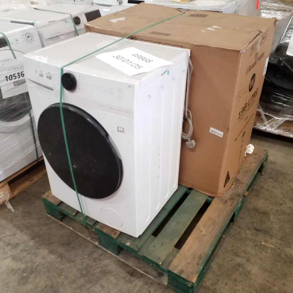 PALLET OF APPROXIMATELY 2 UNPROCESSED RAW RETURN WHITE GOODS TO INCLUDE