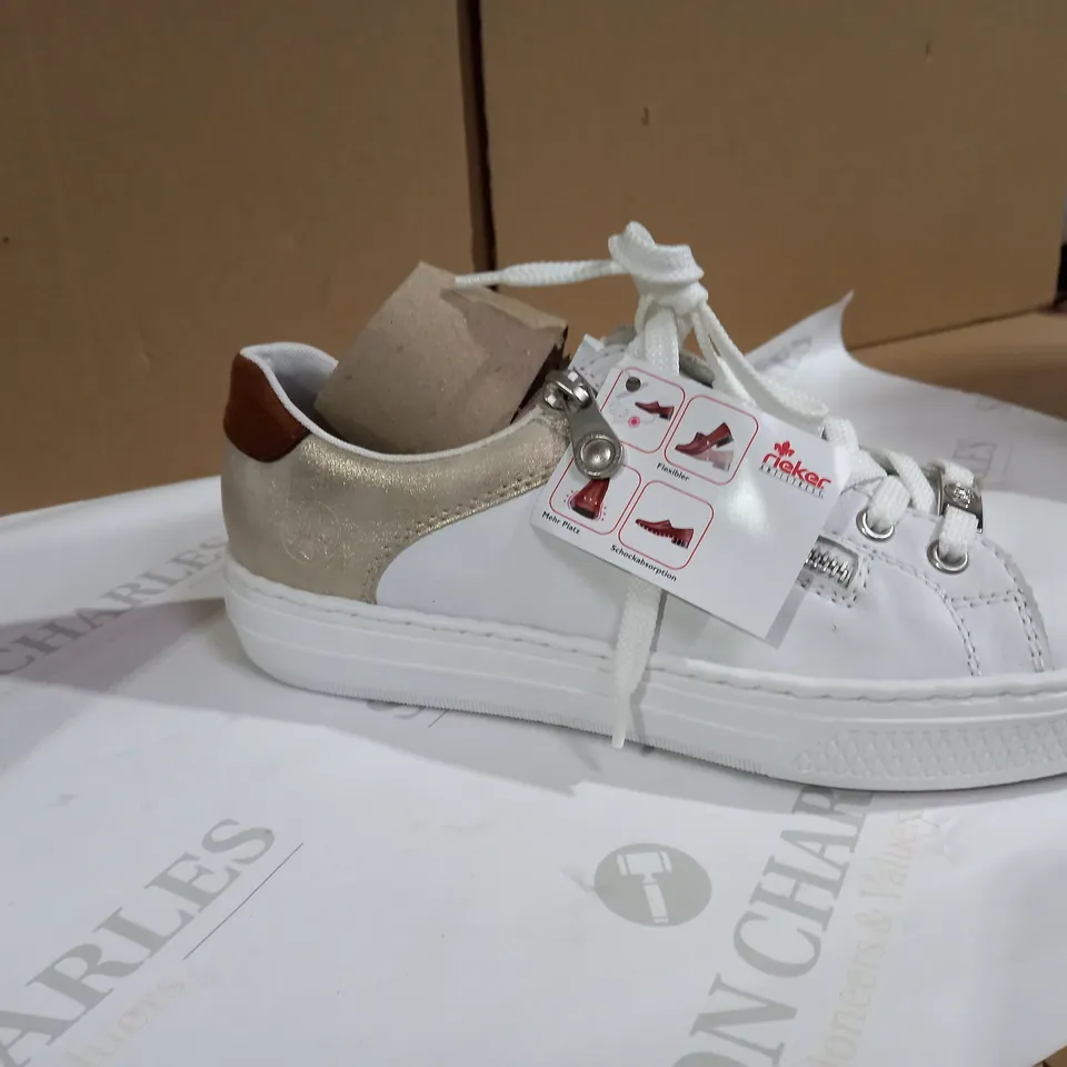 RIEKER WHITE TRAINERS SIZE 6.5