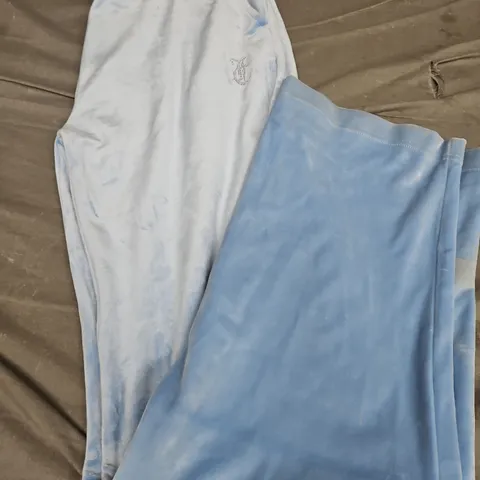 JUICY COUTURE VELVET TROUSERS, BLUE - UK SIZE XL