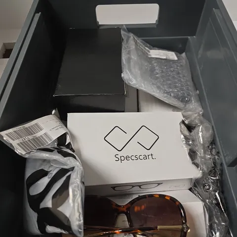 APPROXIMATELY 10 ASSORTED PAIRS OF SUNGLASSES IN VARIOUS STYLES , SIZES AND COLOURS