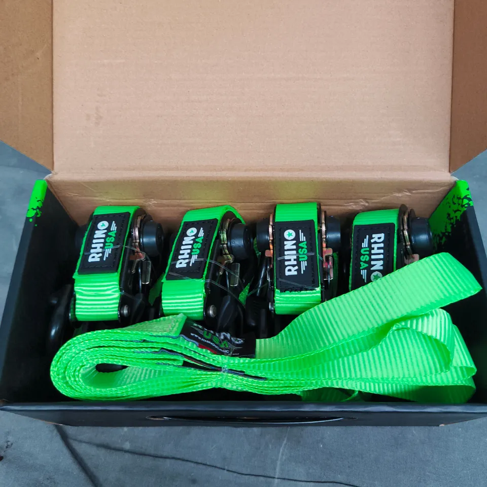 RHINOUSA MEDIUM-DUTY RATCHET TIE-DOWN SET