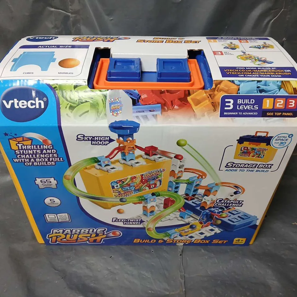 BOXED VTECH MARBLE RUSH BUILD & STORE BOX SET