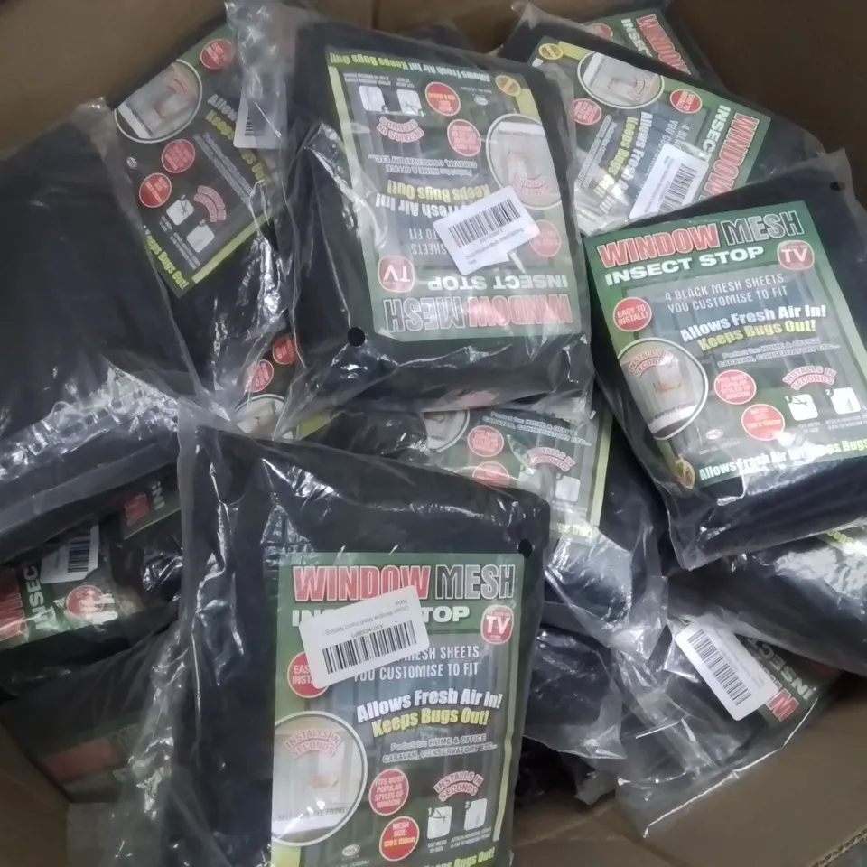 BOX CONTAINING LARGE AMOUNT OF BRAND NEW WINDOW MESH INSECT STOPPERS