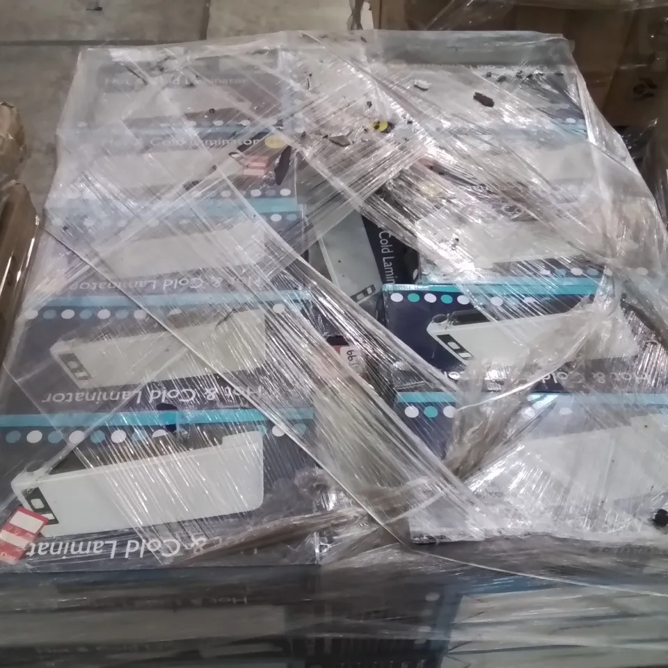 PALLET CONTAINING LARGE QUANTITY OF HOT AND COLD LAMINATORS 