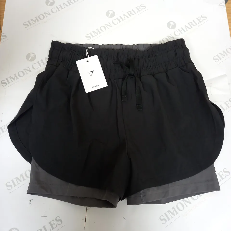 GYMSHARK RUNNING 2 IN 1 SHORTS SIZE S