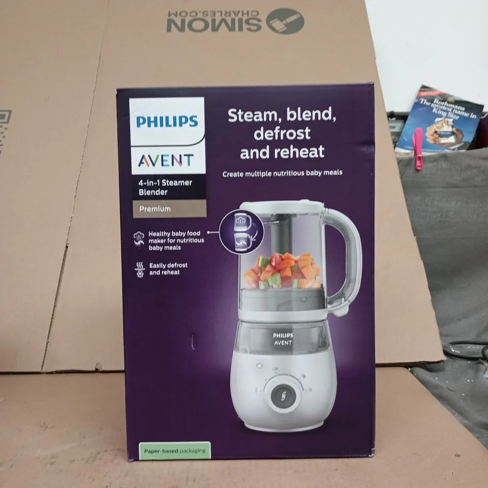 PHILIPS AVENT 4-IN-1 STEAMER BLENDER – BOXED