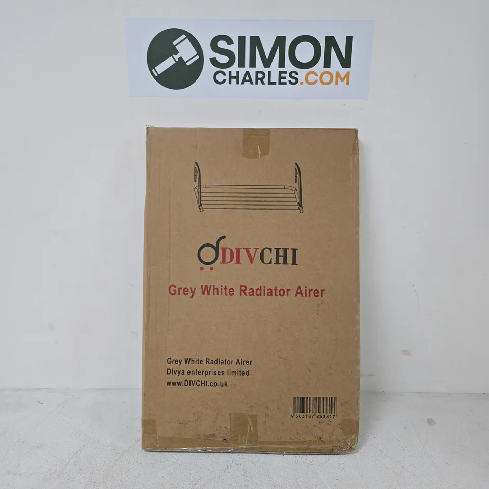 BOXED DIVCHI GREY WHITE RADIATOR AIRER