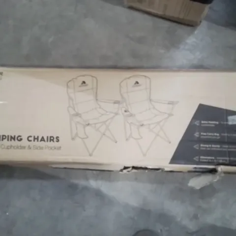 SET OF 2 PADDED CAMPING CHAIRS