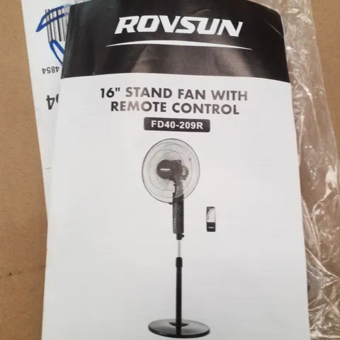 BOXED 16" STAND FAN WITH REMOTE CONTROL