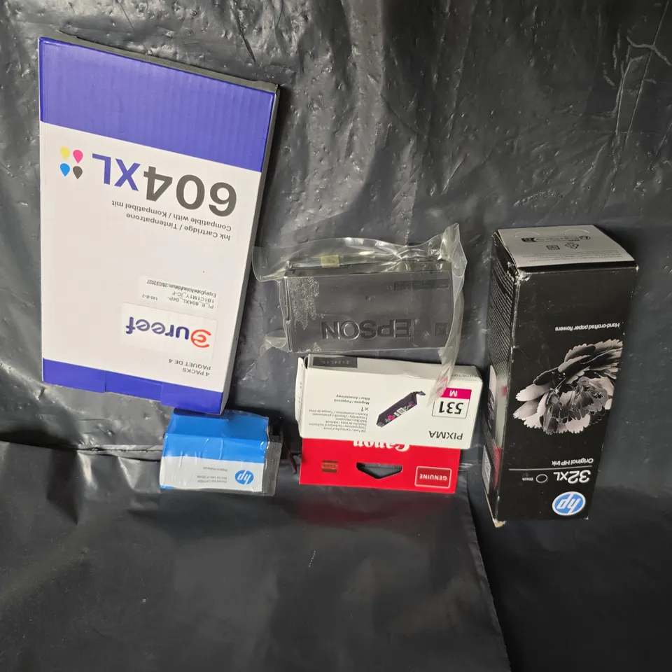 ASSORTED PRINTER INK CARTRIDGES IN BOXES – HP, EPSON & CANON