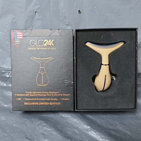 BOXED GLO24K 7 COLOR LED NECK & FACE MASSAGER 