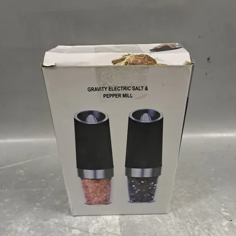 BOXED GRAVITY ELECTRIC SALT & PEPPER MILL