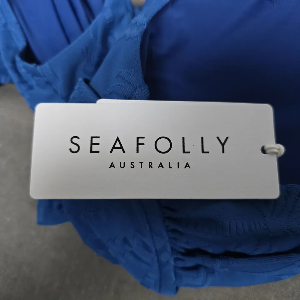 SEA FOLLY CROSS BACK ONE PIECE – OASIS ULTRAMARINE, AU 8 (UK 8)